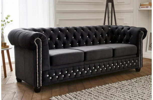 Sofa trzyosobowa pikowana Chesterfield FELIX BLINK 3 - design i funkcjonalnosc w parze