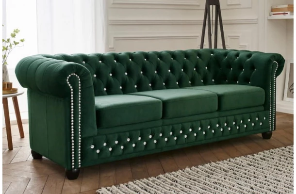 Sofa trzyosobowa pikowana Chesterfield FELIX BLINK 3 - design i funkcjonalnosc w parze