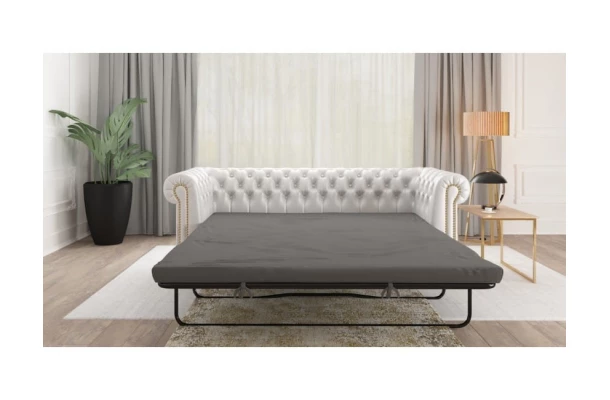 Sofa trzyosobowa z funkcją spania pikowana Chesterfield FELIX BLINK 3 - wygodne
