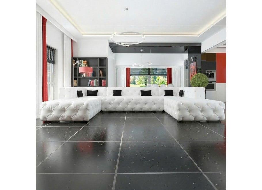 Narożnik ośmioosobowy pikowany luksusowy BENTLEY U - Soft 17