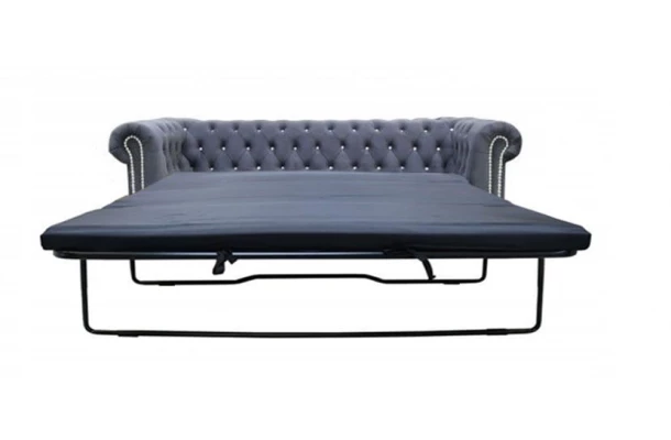 Sofa trzyosobowa z funkcją spania pikowana Chesterfield FELIX BLINK 3 - eleganckie